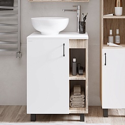 Grossman Мебель для ванной Флай 60 GR-3014 дуб сонома/белая – фотография-5